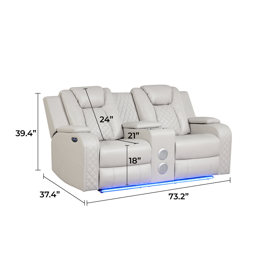 Benz LED & Power Recliner 2 PC Set