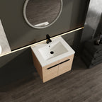 24" Wall Mounted Bathroom Vanity with Resin Basin