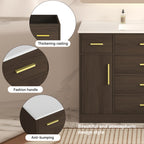 48" Dark Brown Bathroom Vanity