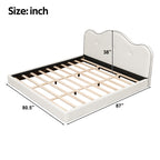 King Size Upholstered Platform Bed