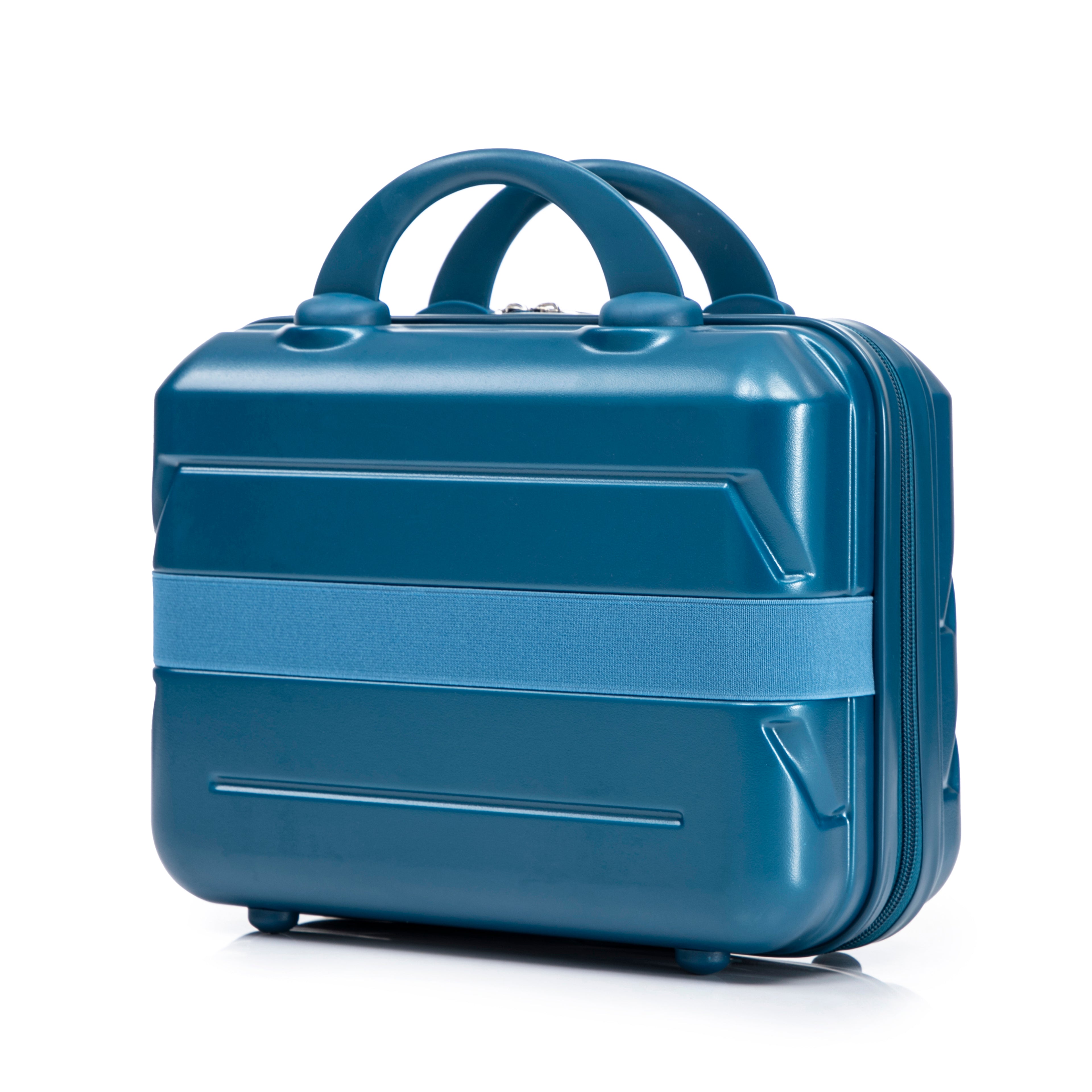 14"/20" 2 Pcs/Set Dark Blue ABS Spinner Wheel Luggage