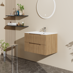 30" Wall Mounted Bathroom Vanity with Sink Combo