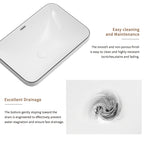 Ceramic Undermount Bathroom Sink 22.05" x 15.36"