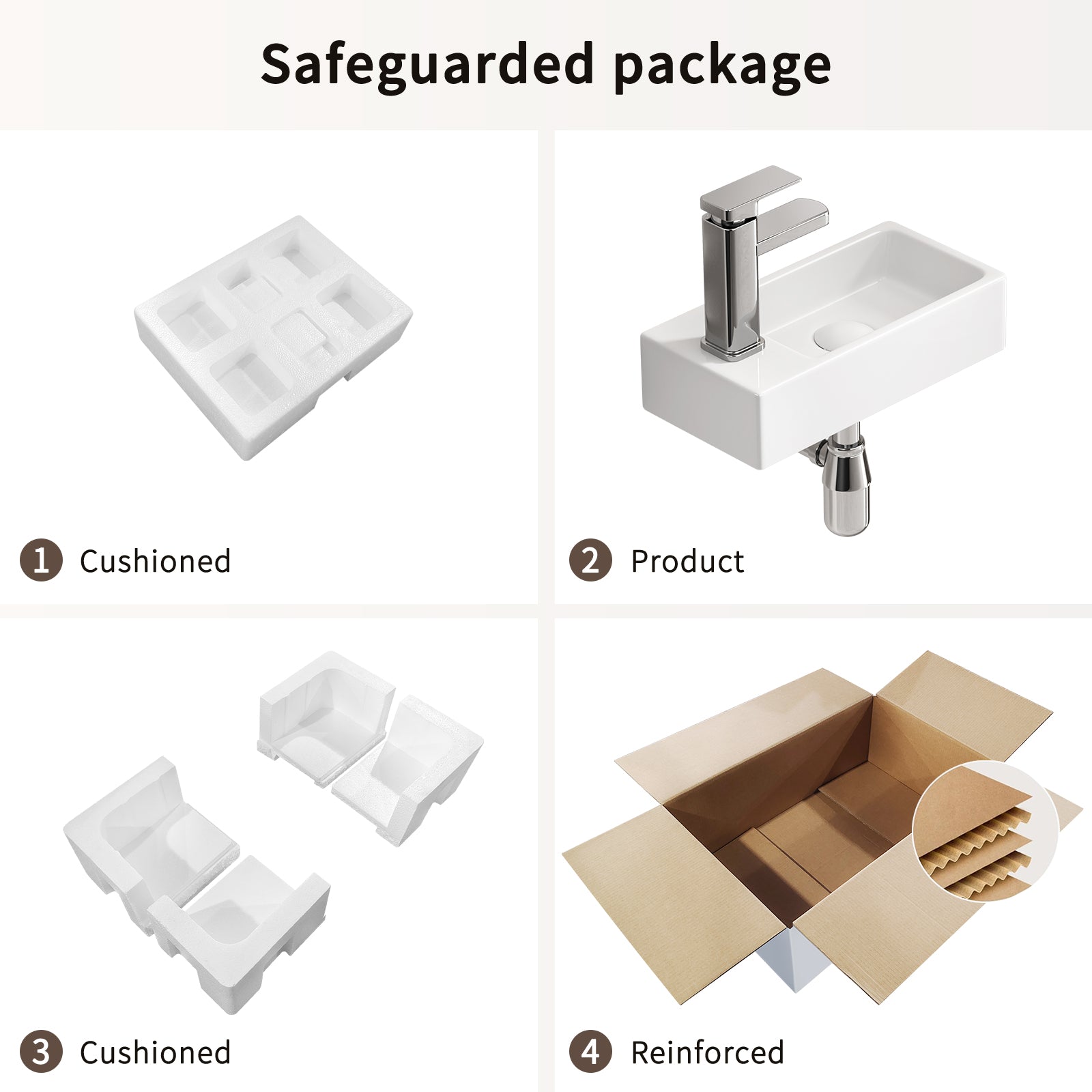 Wall-Mounted Ceramic Bathroom Sink