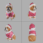 Christmas Pug Statue, Holiday Dog Figurine