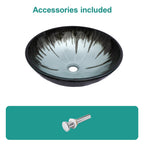 Artistic Tempered Glass Bathroom Vessel Sink