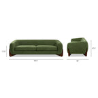 Alpine 90.5" Sherpa Sofa, Moss