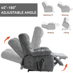 Lift Recliner Chair with Heat Massage - Dual Motor