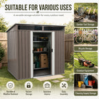 6ft x 5ft Sloped Roof Metal Shed with Transparent Top Panels