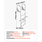 Flip-Up Dock Ladder, 4-Step