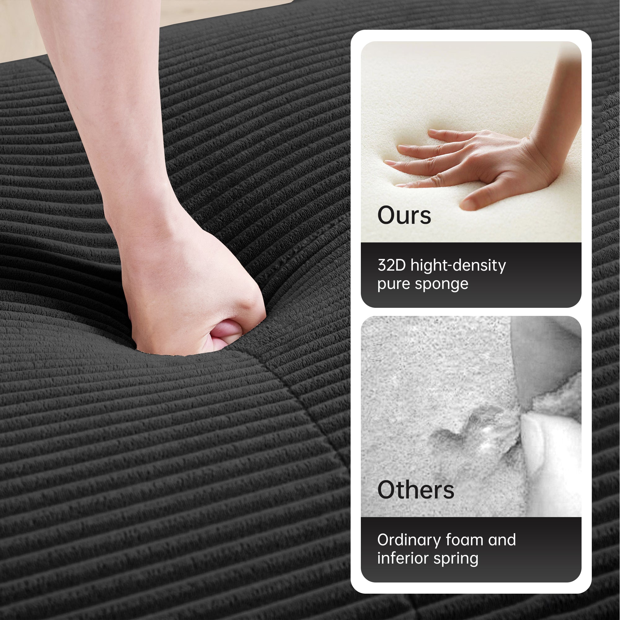 U-Shaped Modular Sofa with Ergonomic Design