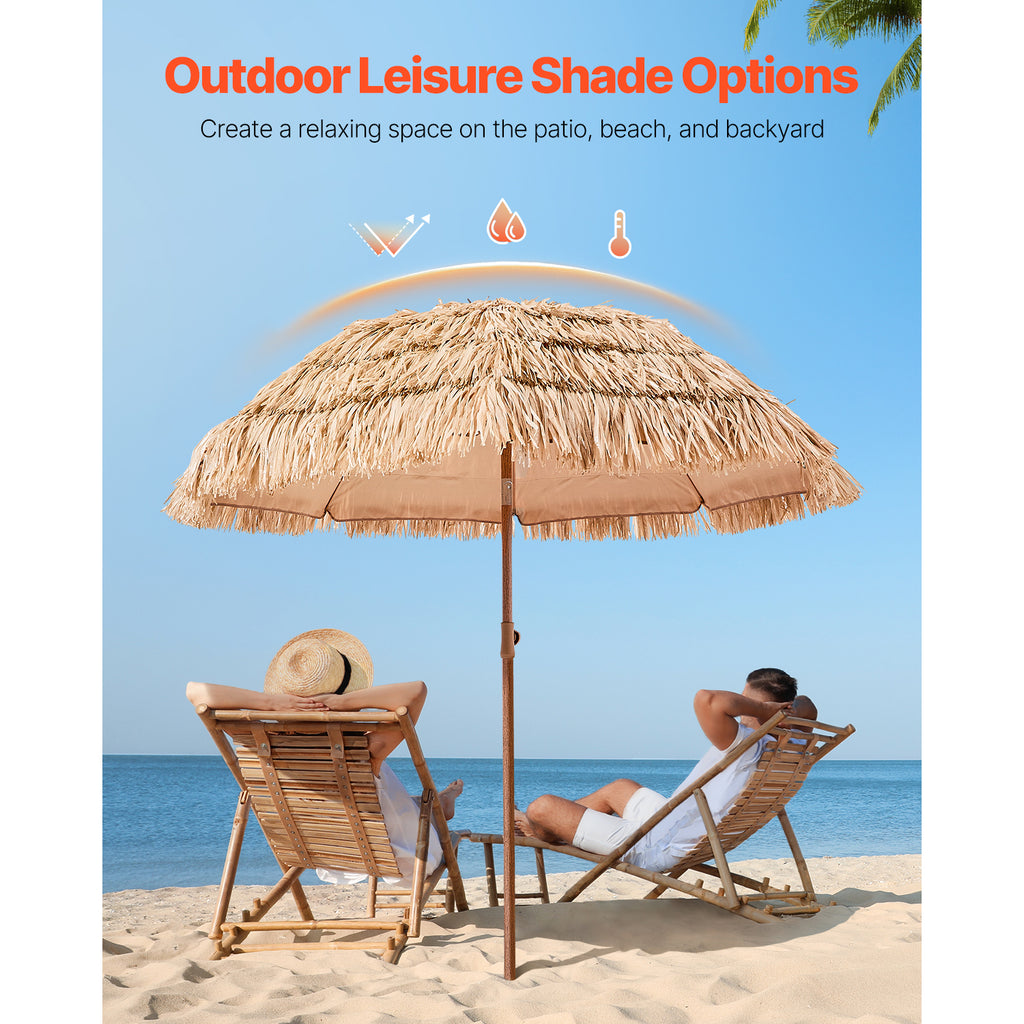 Tiki Umbrella - Thatched Patio Umbrella 6 ft