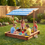 Kids Sandbox with Cover - 46" Wooden