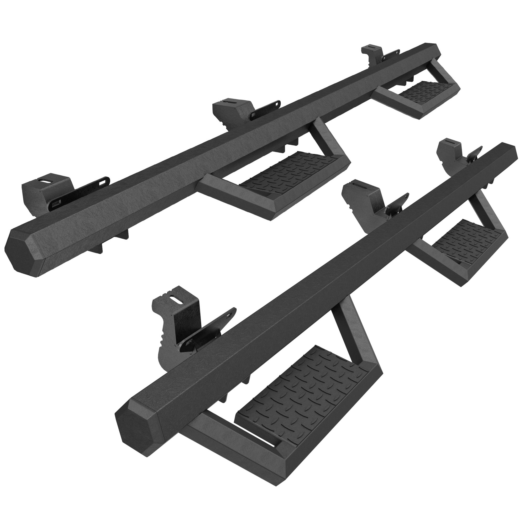 Two Stairs Running Boards Side Steps For Jeep Wrangler JK