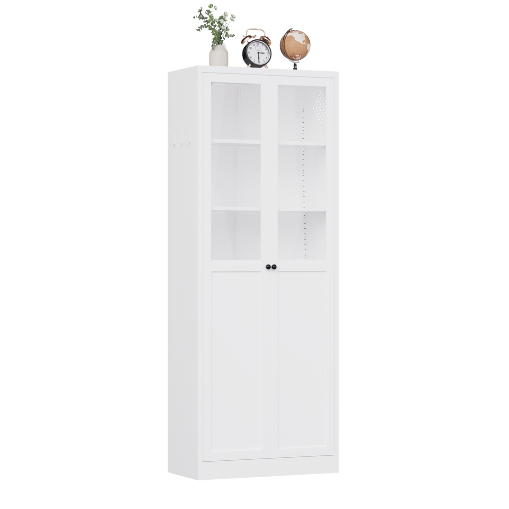 72" Metal Kitchen Pantry Cabinet with Doors & Shelves