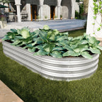 2-Piece Galvanized Raised Garden Bed Kit