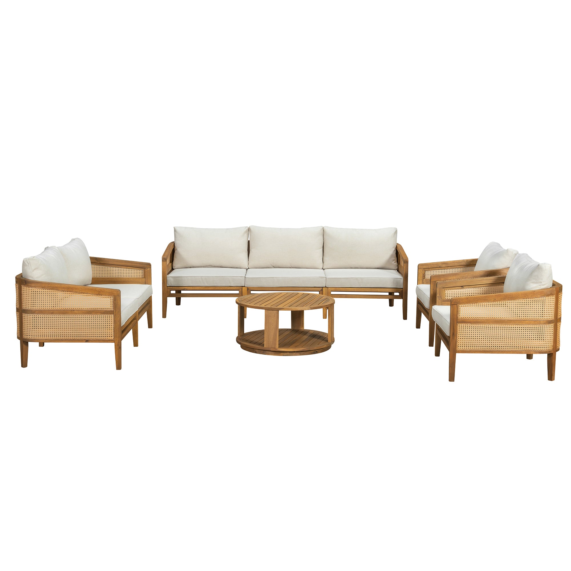 TOPMAX 5-Piece Acacia Wood Patio Furniture Set