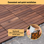 Acacia Wood Interlocking Deck Tiles
