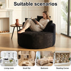 43-Inch Round Corduroy Single Sofa