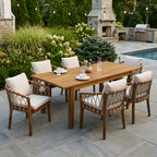 7 Pieces Acacia Wood Outdoor Dining Set