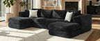 Modular Sectional Sofa with Two Movable Ottomans