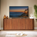 Sideboard Storage Cabinet with Wave Pattern