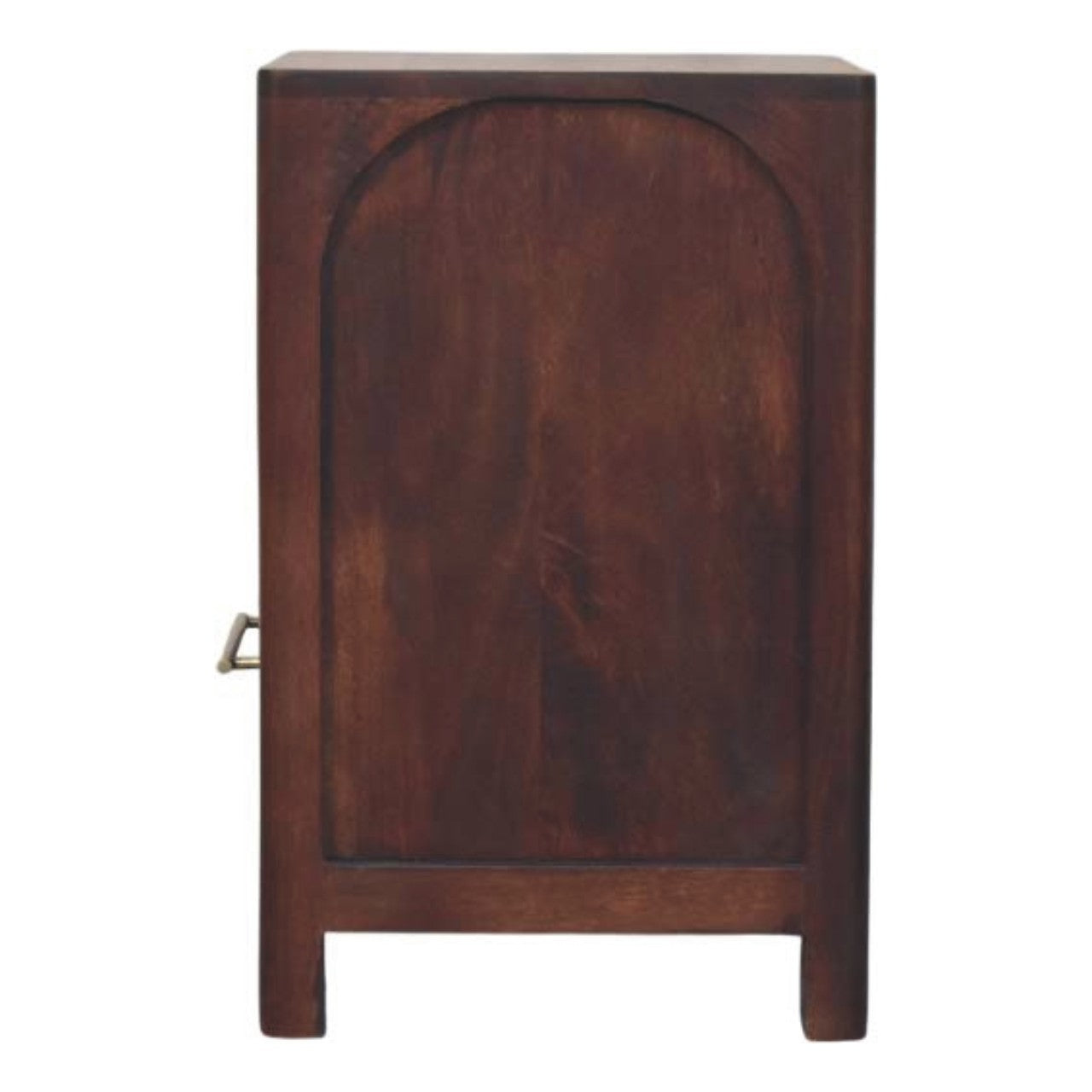 Solid Wood Arched Edge 1 Drawer Bedside Table