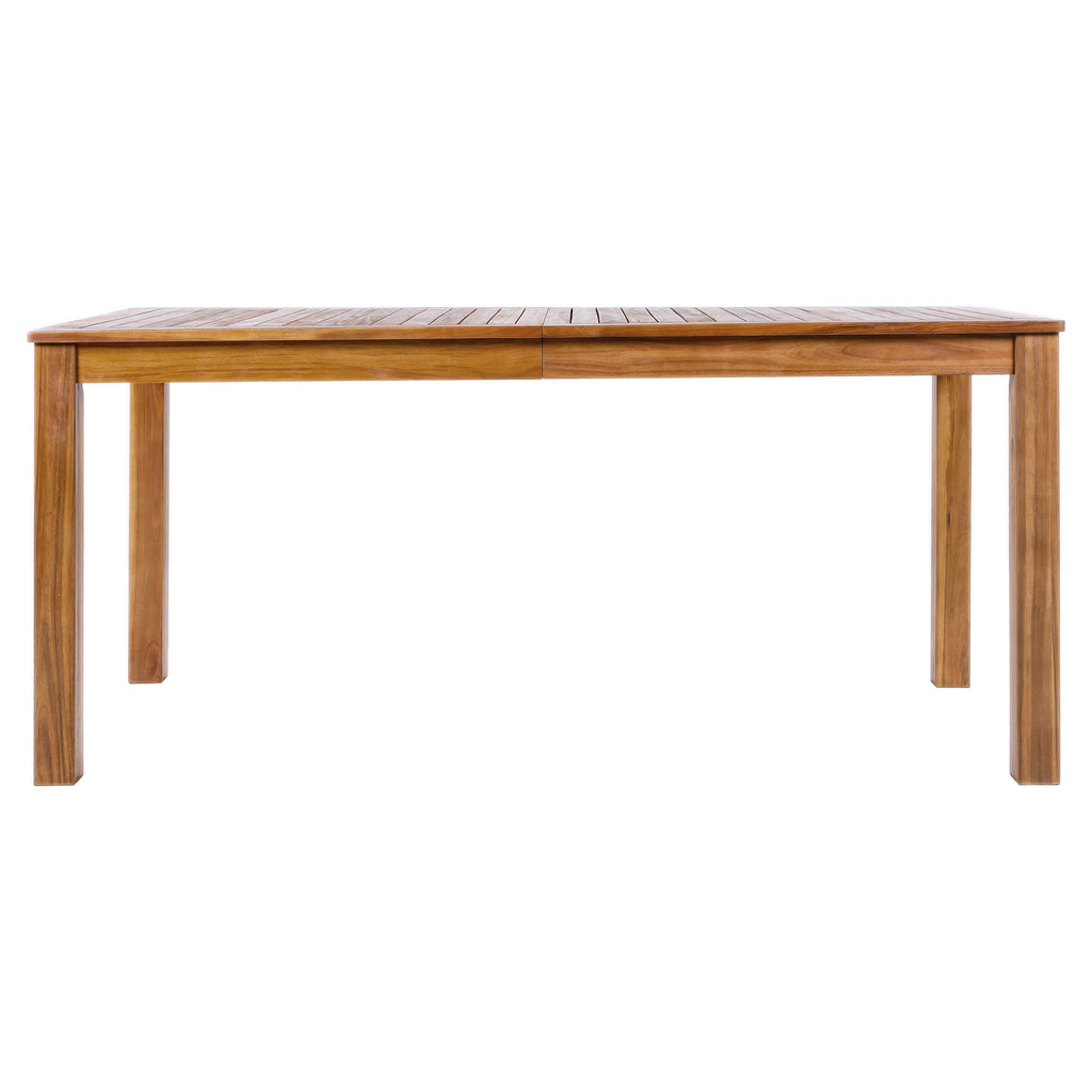 TOPMAX Patio Wooden Dining Table, Outdoor 67"L Rectangular Table