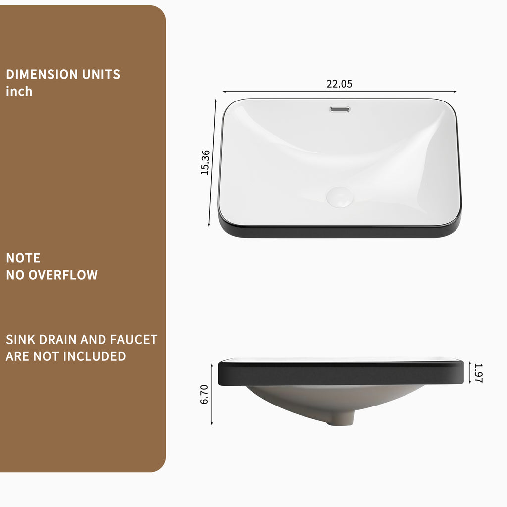 Ceramic Undermount Bathroom Sink