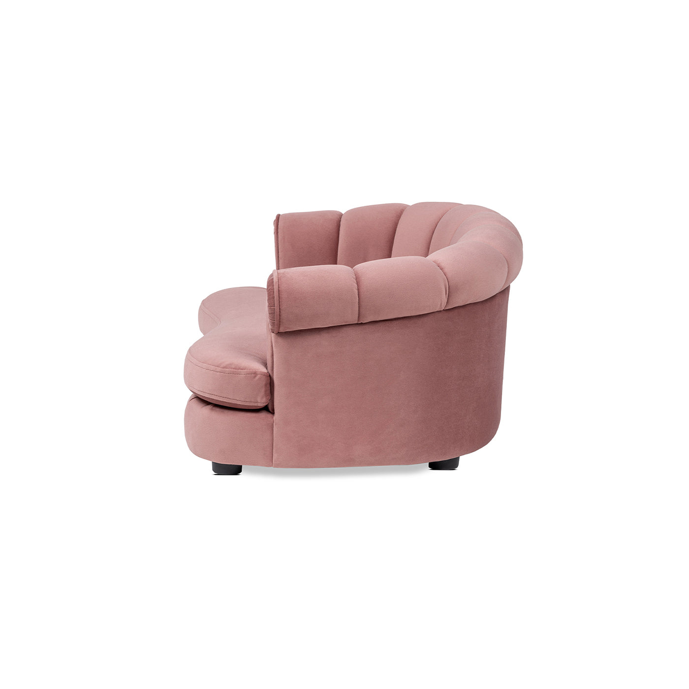 Halle 35.5" Rolled-Arm Dog Bed with Channel-Tufted Back