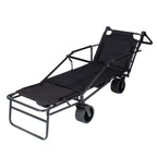 2-in-1 Multifunctional Folding Wagon Carts, Convertible Beach Chair