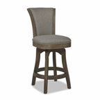 Henry 27" Armless Swivel Counter Height Bar Stool, Heathered