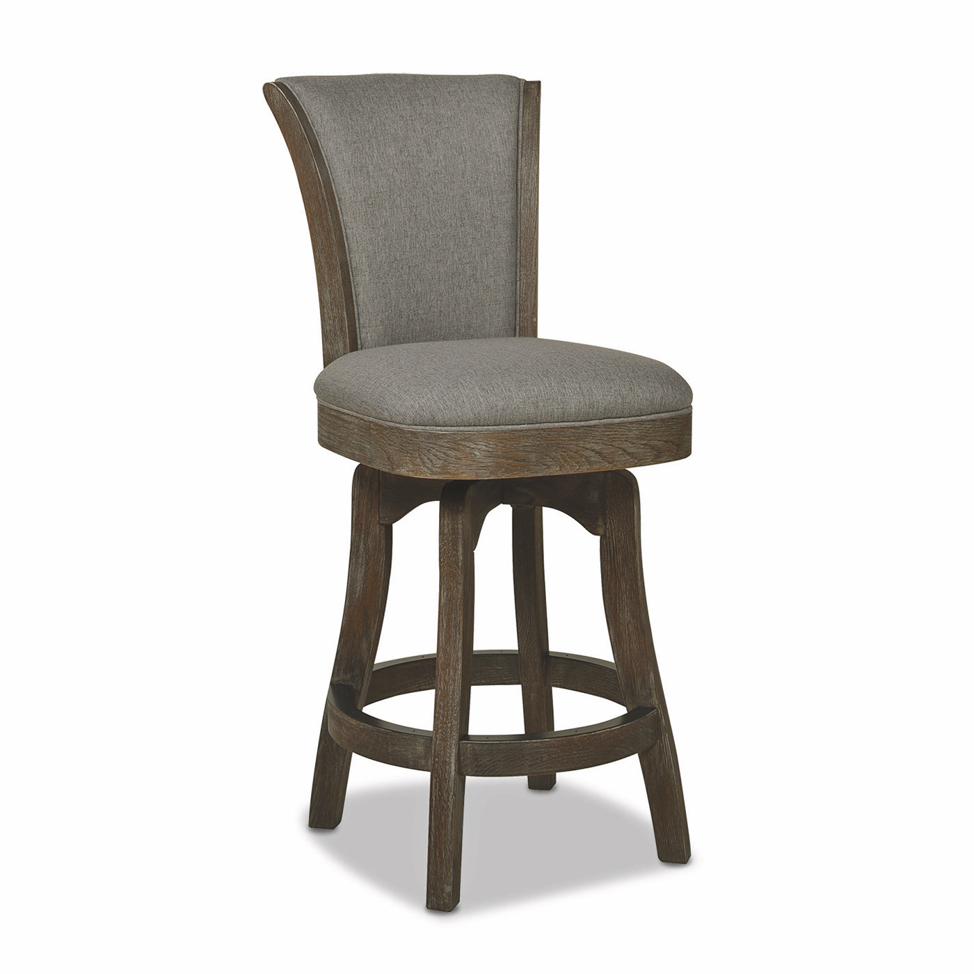 Henry 27" Armless Swivel Counter Height Bar Stool, Heathered