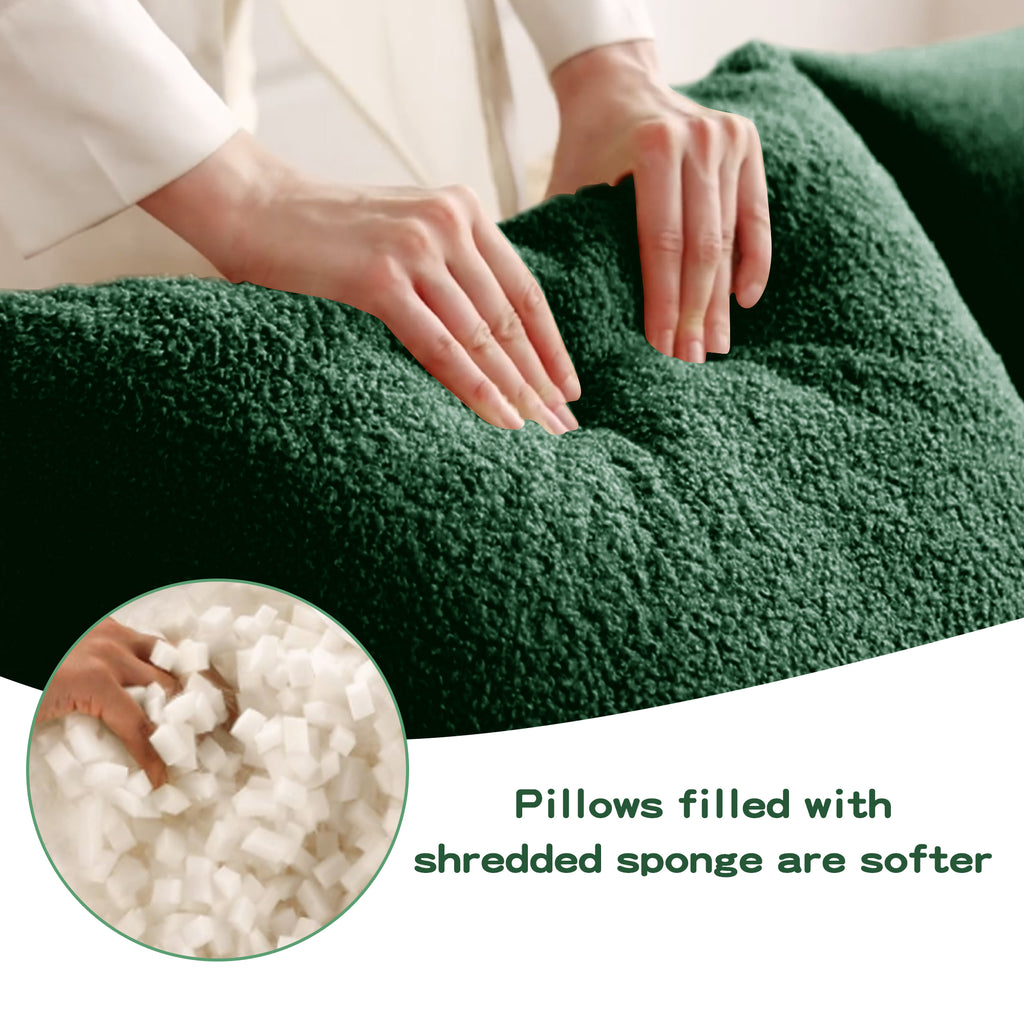 Soft Teddy Fabric Boneless Sofa