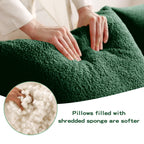 Soft Teddy Fabric Boneless Sofa