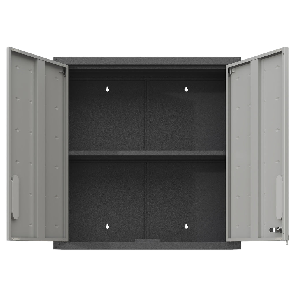 Metal Wall-Mounted Tool Storage Cabinet with Locking Door