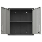 Metal Wall-Mounted Tool Storage Cabinet with Locking Door