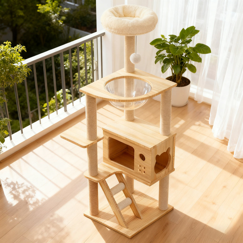 48.8" Modern Cat Tower for Indoor Cats