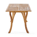 Outdoor Hermosa 7 Piece Wood Dining Set with Cushions