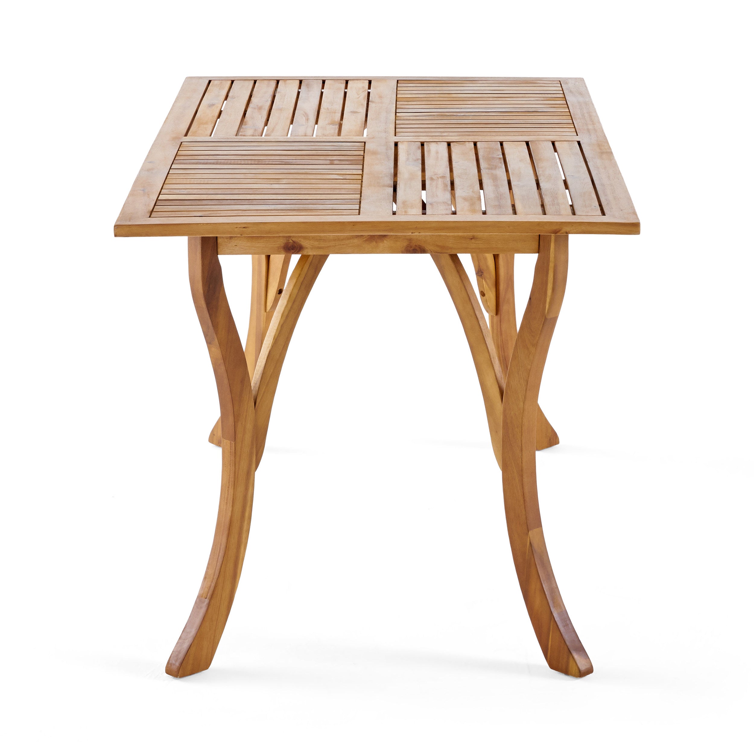 Outdoor Hermosa 7 Piece Wood Dining Set with Cushions