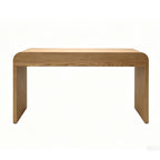 Walnut Curved Design 3-Drawer Long Console Table