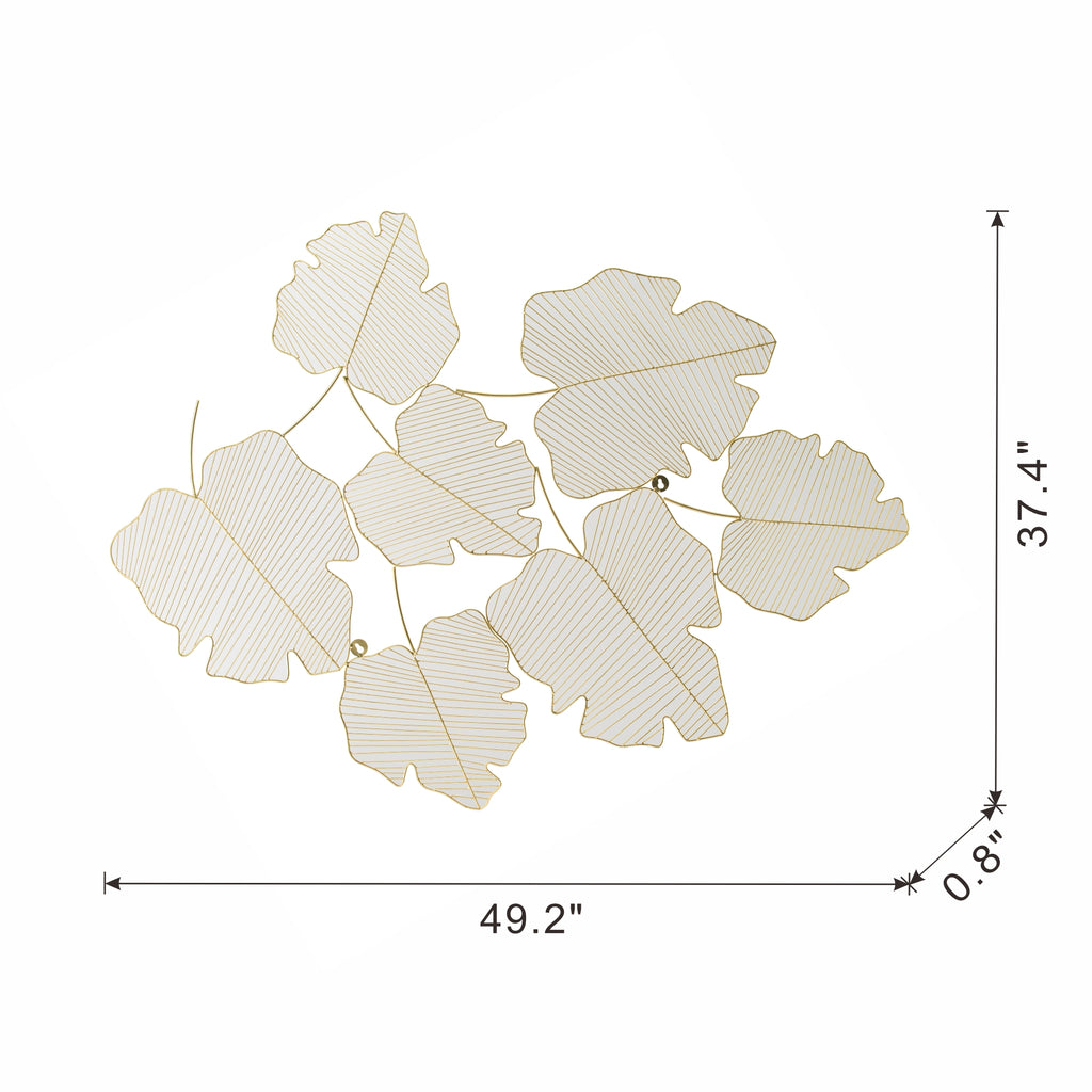 49.2x37.4" Wall Art - Maple Leaf Design