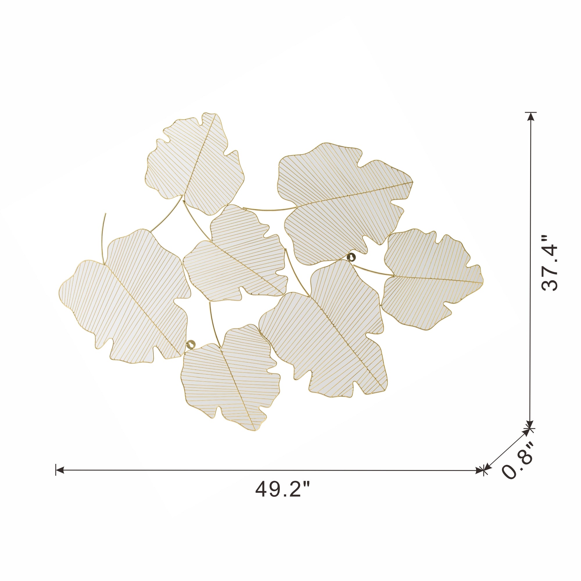 49.2x37.4" Wall Art - Maple Leaf Design