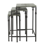Set of 3 Gilbert Nesting Tables - Metal Plant Stand