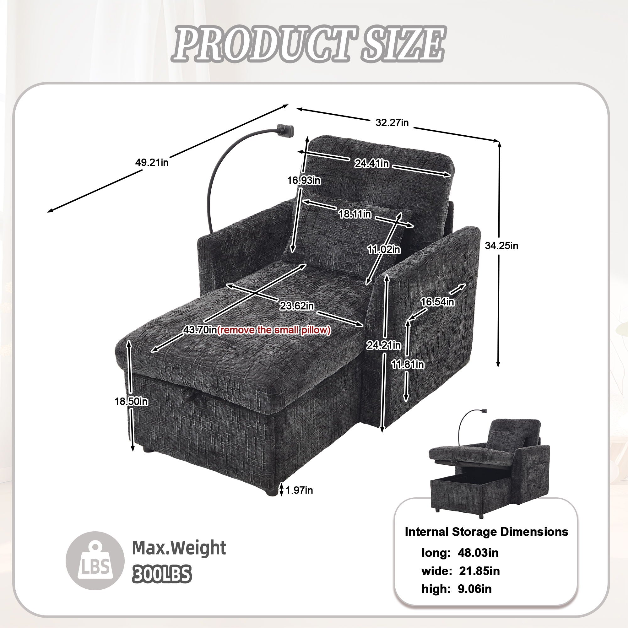 Multifunctional Recliner Sofa With Storage And Phone Bracket