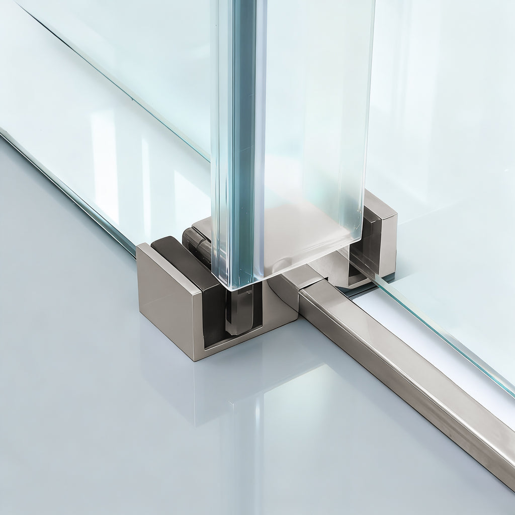 Brushed Sliding Bypass Shower Door 48" W x 76" H