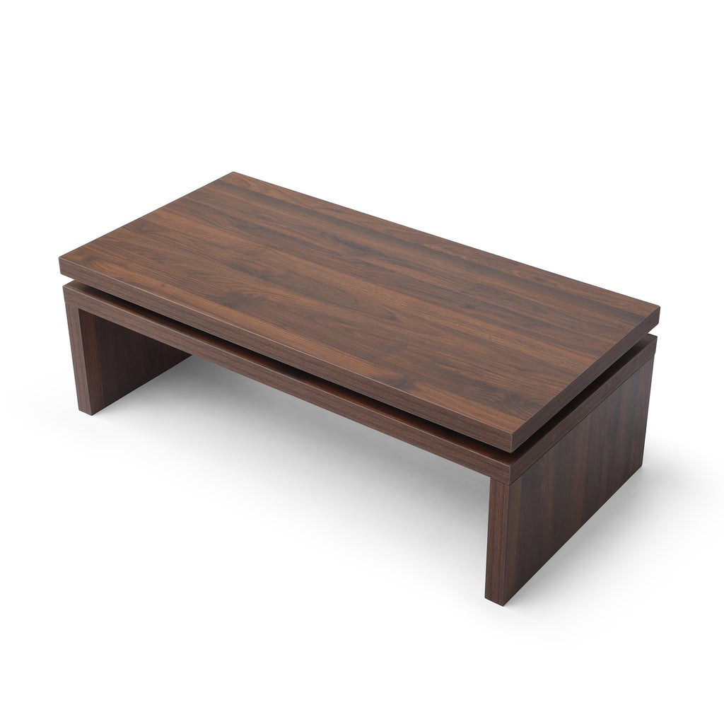 Wood Coffee Table, Mid Century Modern Farmhouse Wooden Coffee Tables for Living Room