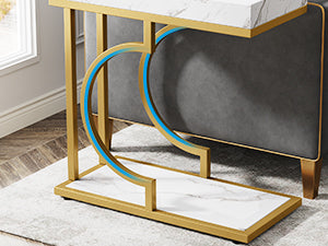 C-Shaped Sofa Side Table