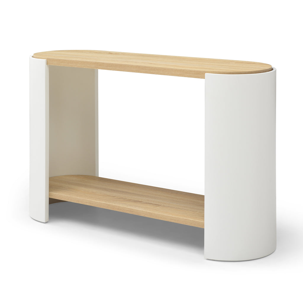 Small Nightstand with 2-Layer Storage Shelves