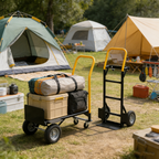 Hand Truck Dual Purpose 2 Wheel Dolly Cart and 4 Wheel Push Cart